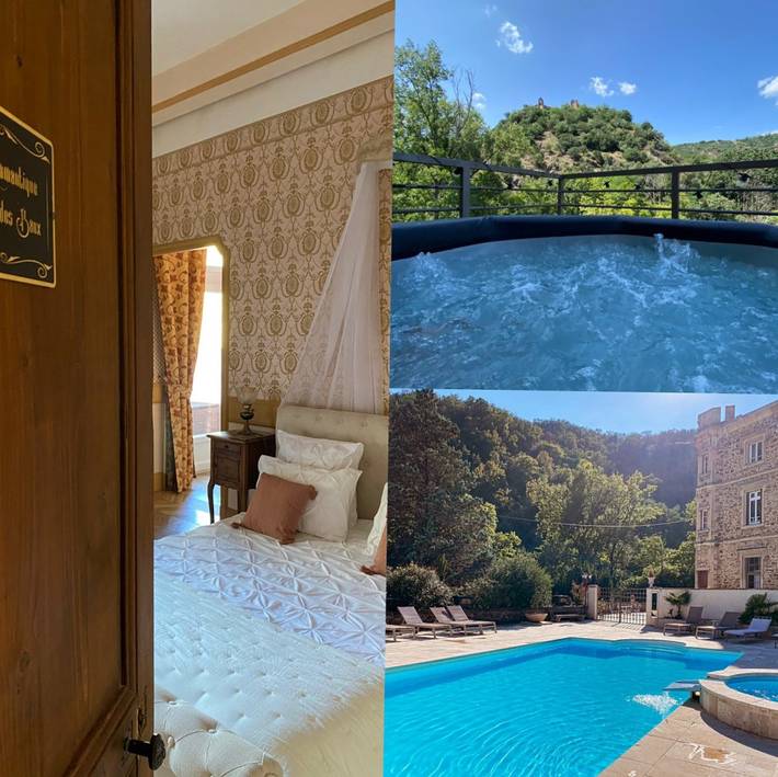Chambre d’hôte pour 2 personnes, avec jacuzzi ainsi que piscine et jardin à Saint-Uze