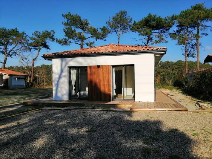 Maison de vacances pour 8 personnes, avec Terrasse ainsi que Jardin et Vue dans Contis