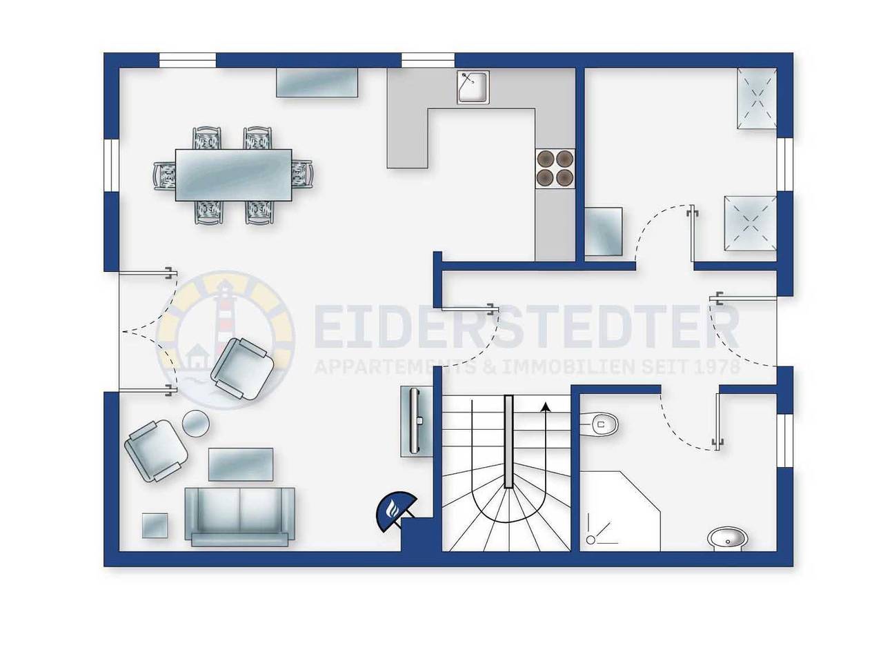 Haushälfte 9a Min Hus (Id 374) - Haushälfte 9a Min Hus in St. Peter-Ording, Eiderstedt