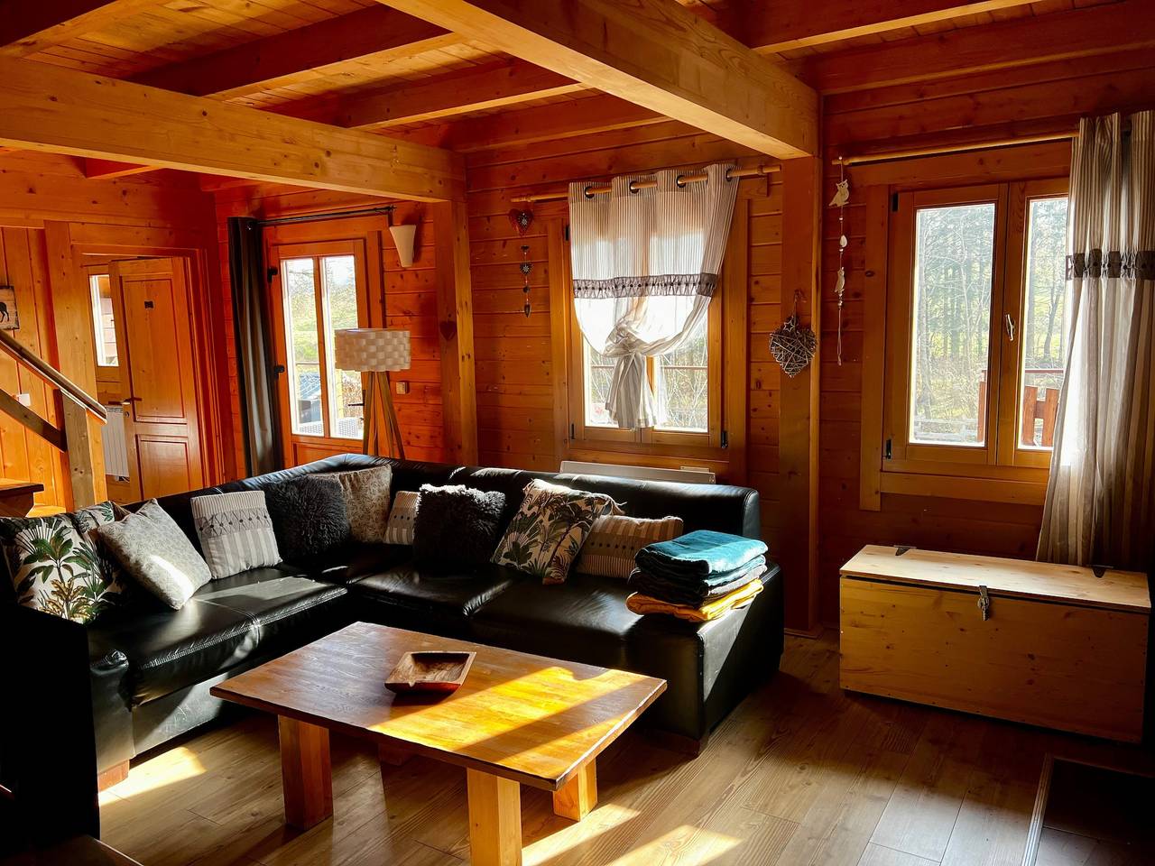 Chalet 'De Lucie et Lison' mit Bergblick, privater Terrasse und Wlan in Erckartswiller, Region Saverne