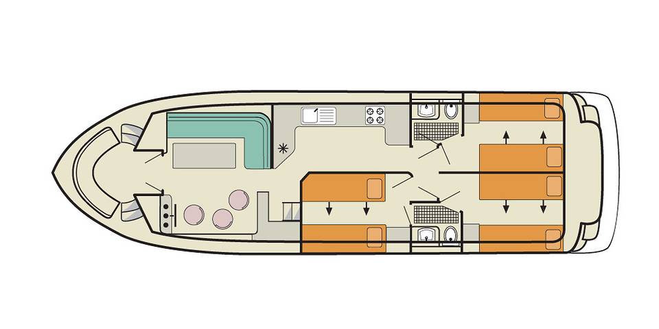 Bateau pour 8 personnes, avec balcon/terrasse et terrasse dans Côte-d'Or - 2