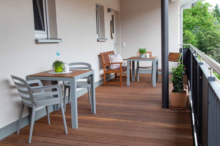 Ganze Wohnung, Ferienwohnungen Andreas Hetzel - Ferienwohnung Domina (22qm) mit Balkon in Knetzgau, Fränkisches Weinland