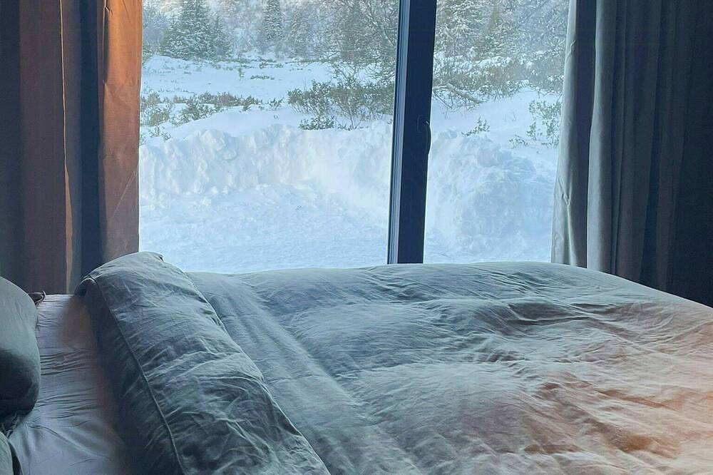 Architektonisch gestaltete Berghütte im Skigebiet Kvitfjell in Kvitfjell, Ringebu