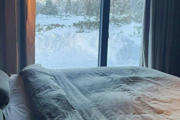 Architektonisch gestaltete Berghütte im Skigebiet Kvitfjell in Kvitfjell, Ringebu