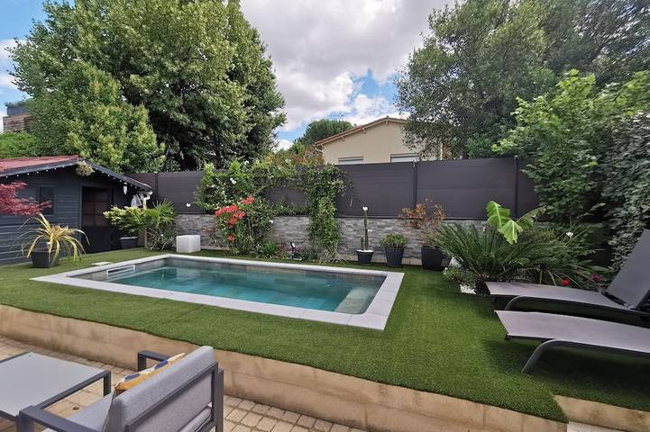 Ferielejlighed for 2 personer, med terrasse og have i Montpellier