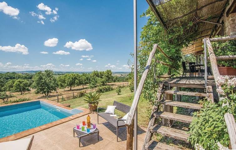 Villa per 6 persone, con Terrazza e Giardino nonché Piscina e Panorama a Vitorchiano