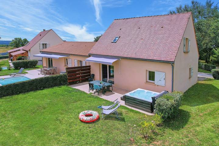 Maison de vacances pour 8 personnes, avec Jacuzzi ainsi que Terrasse et Piscine