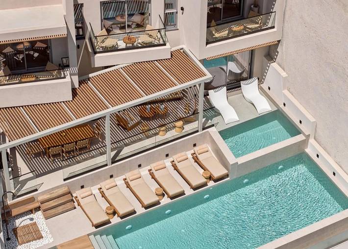 Villa pour 10 personnes, avec bassin pour enfant et terrasse ainsi que vue et piscine à Bali (Crète) - 4