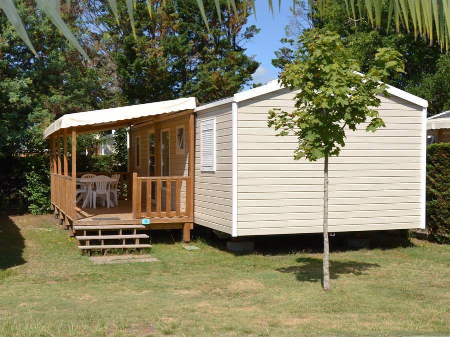 Camping Les Echasses - Mobilheim 2 personen - Rapidhome Lodge 67 in Gastes, Côte d’Argent