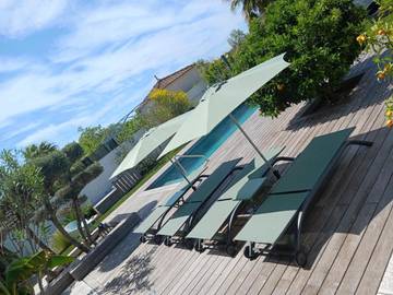 Cottage pour 4 personnes, avec vue ainsi que jardin et piscine à Villeneuve-lès-Maguelone