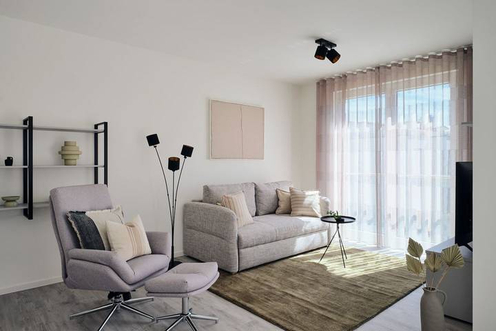 Ferienwohnung für 4 Personen, mit Balkon und Garten sowie Sauna und Ausblick in Zirchow