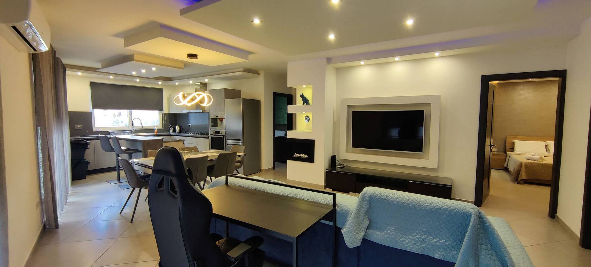 Ganze Wohnung, Luxusapartment in Gzira in der Nähe von Sliema. 3-Zimmer-Apartment für 8 Personen in Gzira, Insel Malta