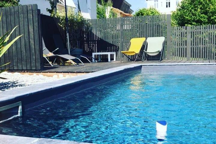 Appartement de vacances pour 2 personnes, avec Terrasse et Jardin ainsi que Piscine et Vue