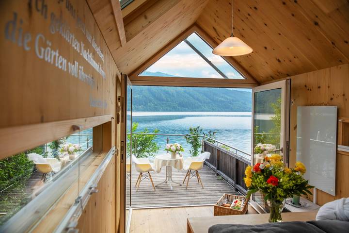 Ferienwohnung für 2 Personen, mit Balkon und Seeblick am Millstätter See