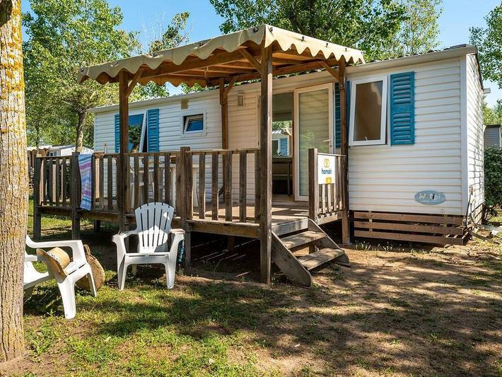 Camping Sole di Sari - Bungalow 6 personnes - Mobil-home | Comfort | 2 Ch. | 4/6 Pers. | Terrasse surélevée | Clim. in Sari-Solenzara, Arrondissement de Sartène