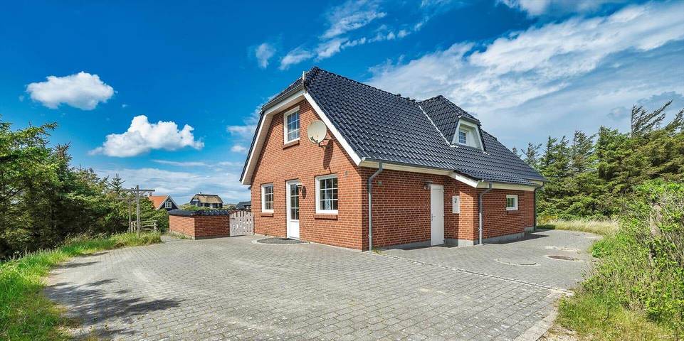 Ferienhaus mit Meerblick für 8 Personen, mit Whirlpool und Sauna sowie Balkon in Vejers Strand