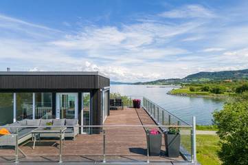 Gîte pour 3 personnes, avec vue sur le lac ainsi que balcon et vue dans Trondheim