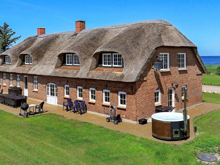 Feriehus for 20 personer, med terrasse og jacuzzi, dyr tillatt i Ulfborg