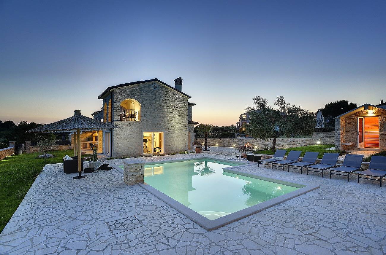 Luxusvilla mit Privatpool, Outdoor-Sauna, Jacuzzi, Gym, Babybett in Rovinjsko Selo, Rovinj