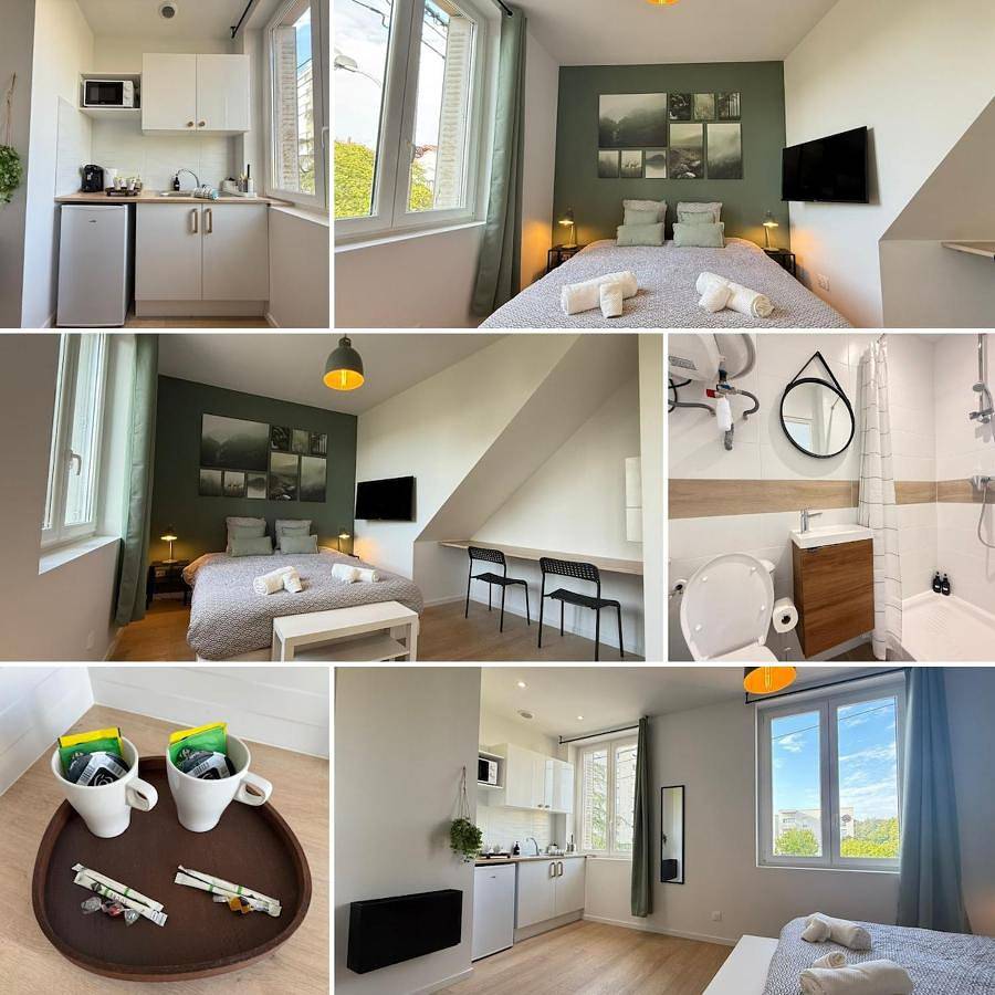 Appartement entier, Studio L'émeraude New Cozy - Gare Parilly in Vénissieux, Lyon et ses environs