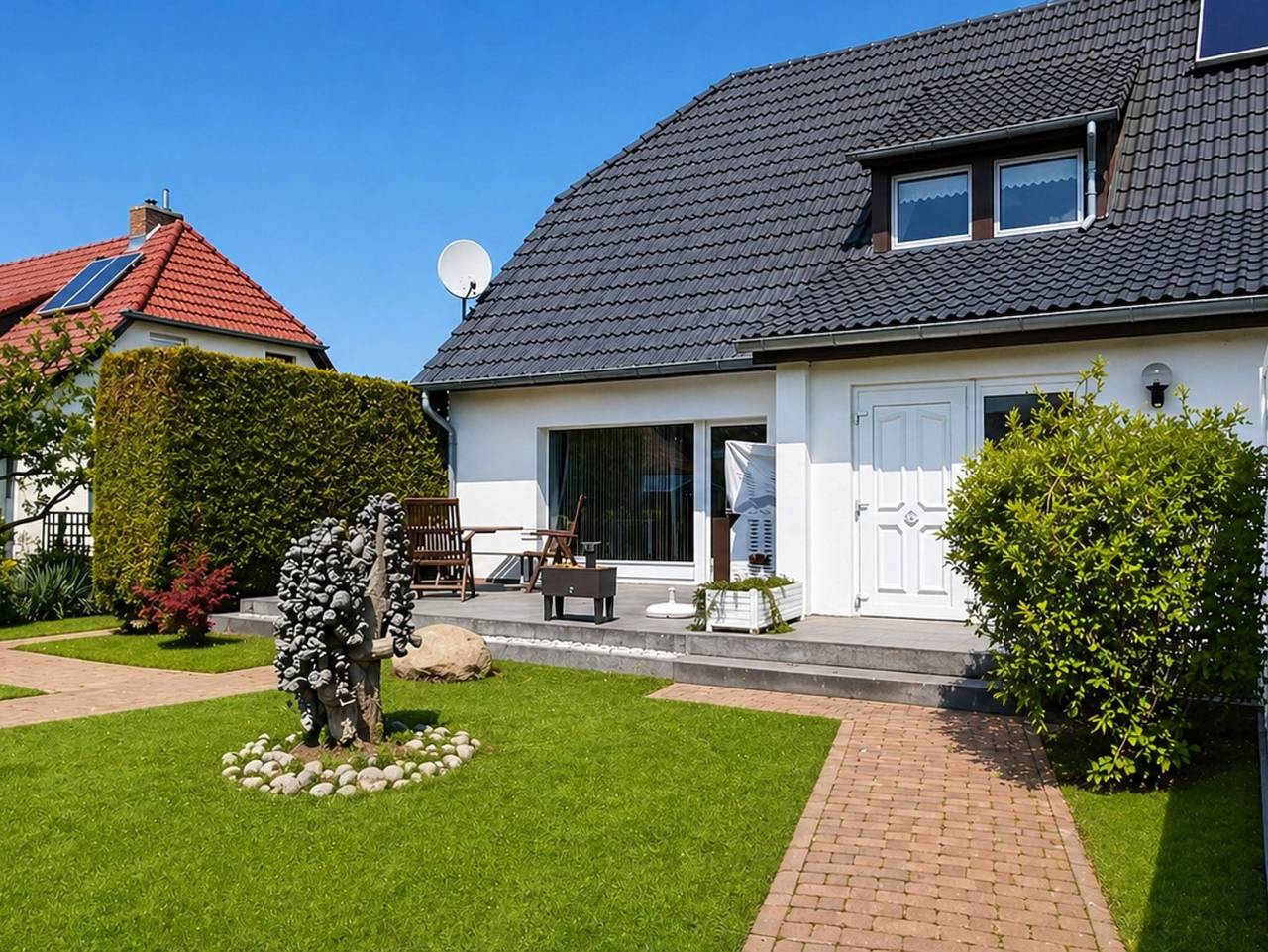 Ganze Ferienwohnung, W3 Ferienhaus Ankerplatz in Börgerende - W3(3): Möwennest 2-Raum Fewo (rechts, 30m², 2 Pers.) Og in Börgerende, Börgerende-Rethwisch