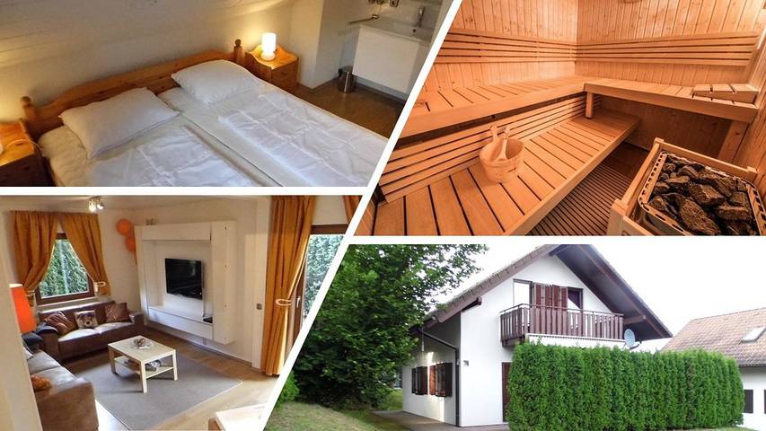 Ferienhaus für 7 Personen, mit Terrasse und Sauna sowie Garten, mit Haustier in Kirchheim