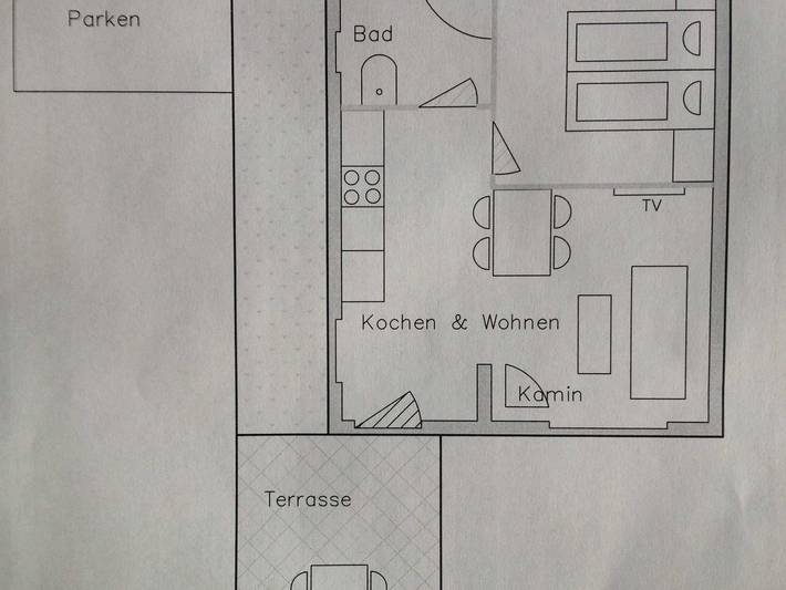Ferienwohnung für 3 Personen, mit Terrasse und Garten sowie Seeblick in Nossentiner Hütte - 4