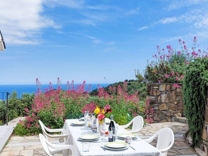 Ferienhaus mit Meerblick für 8 Personen, mit Balkon und Garten sowie Ausblick in Ligurien - 2