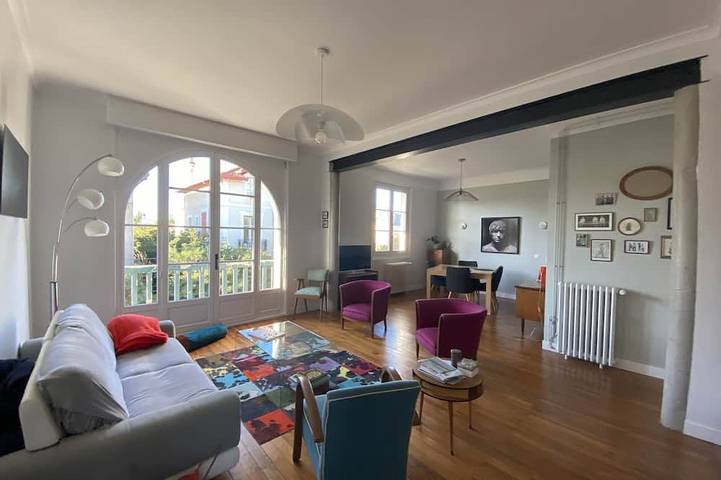 Gîte pour 4 personnes, avec balcon dans Plage de la côte des Basques