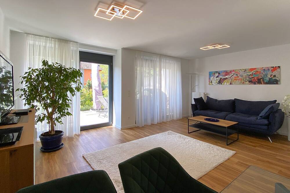 Ferienhaus im Grünen mit Terrasse und Garten für bis zu 4 Personen in Burgthann, Frankenalb