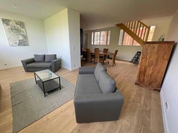 Gîte pour 5 personnes, avec terrasse ainsi que jardin et vue à Cricquebœuf