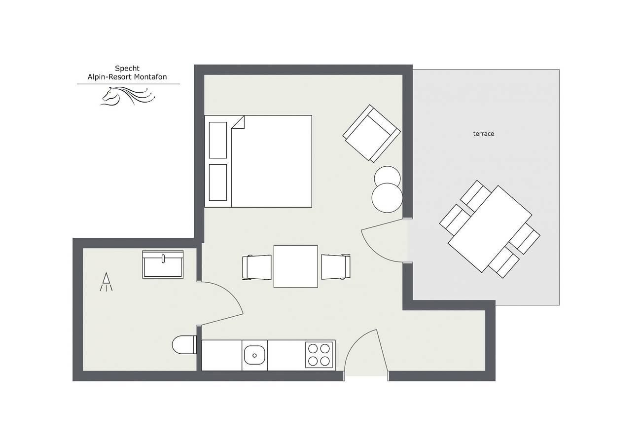 Ganzes Studio, Studio für 2 Personen mit Balkon in Sankt Gallenkirch, Golm im Montafon