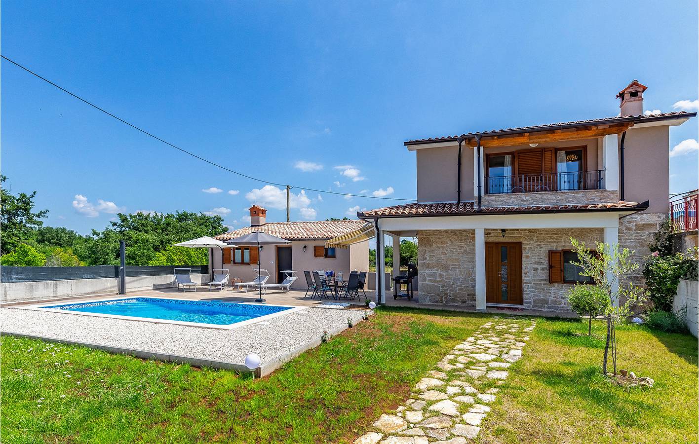 Ferienhaus für 4 Personen mit Terrasse in Orbanići, Südküste Istrien