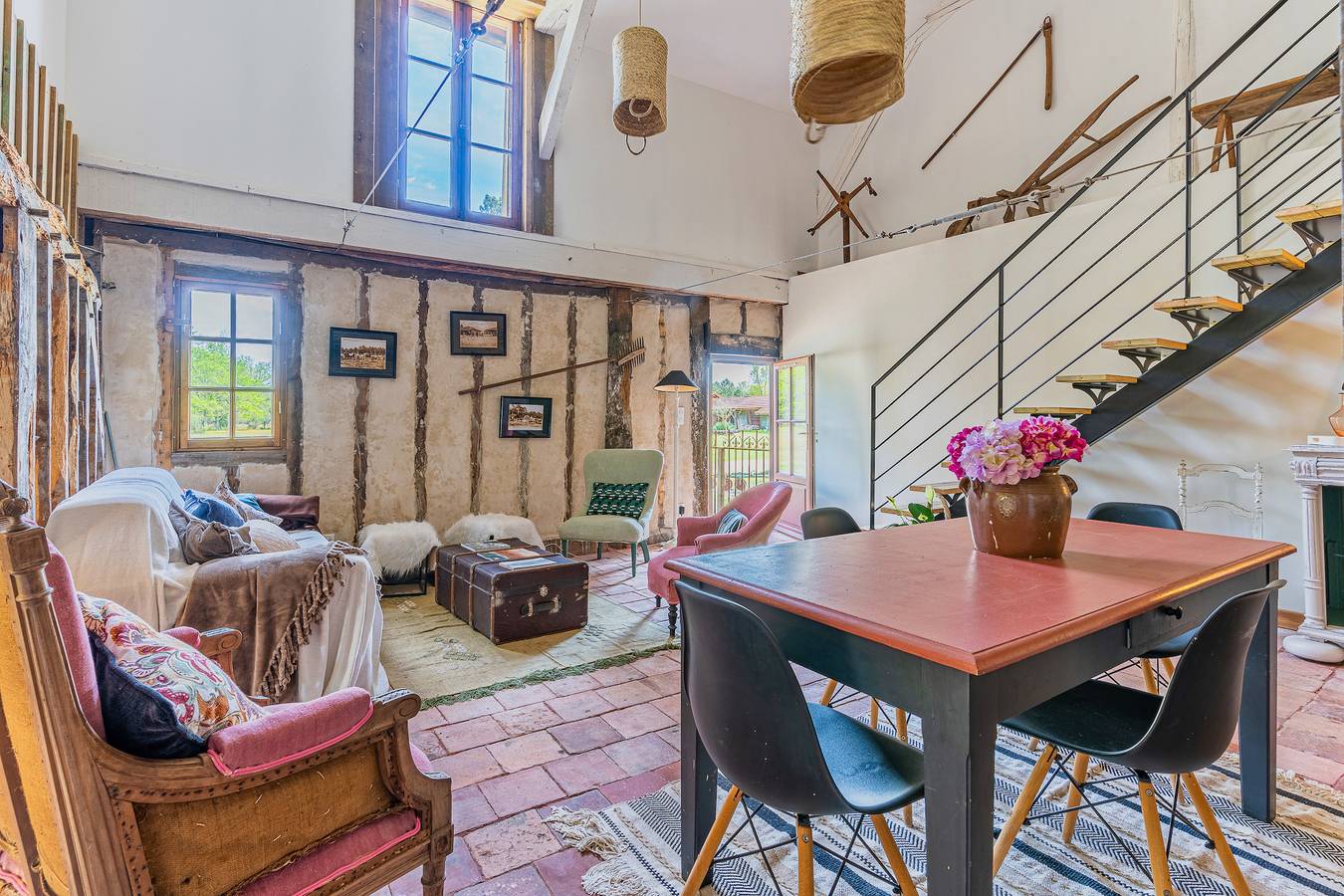 Maison La Grange mit Gemeinschaftspool und Klimaanlage in Trensacq in Trensacq, Landes