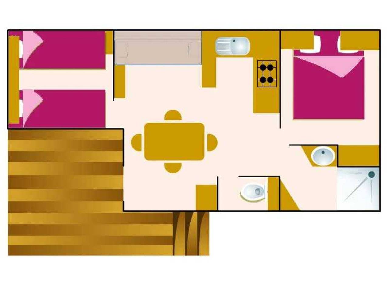 Zecamping 3* piscine chauffée toboggans dog friendly locatif Tv 26m2 in Surgères, Région de Rochefort