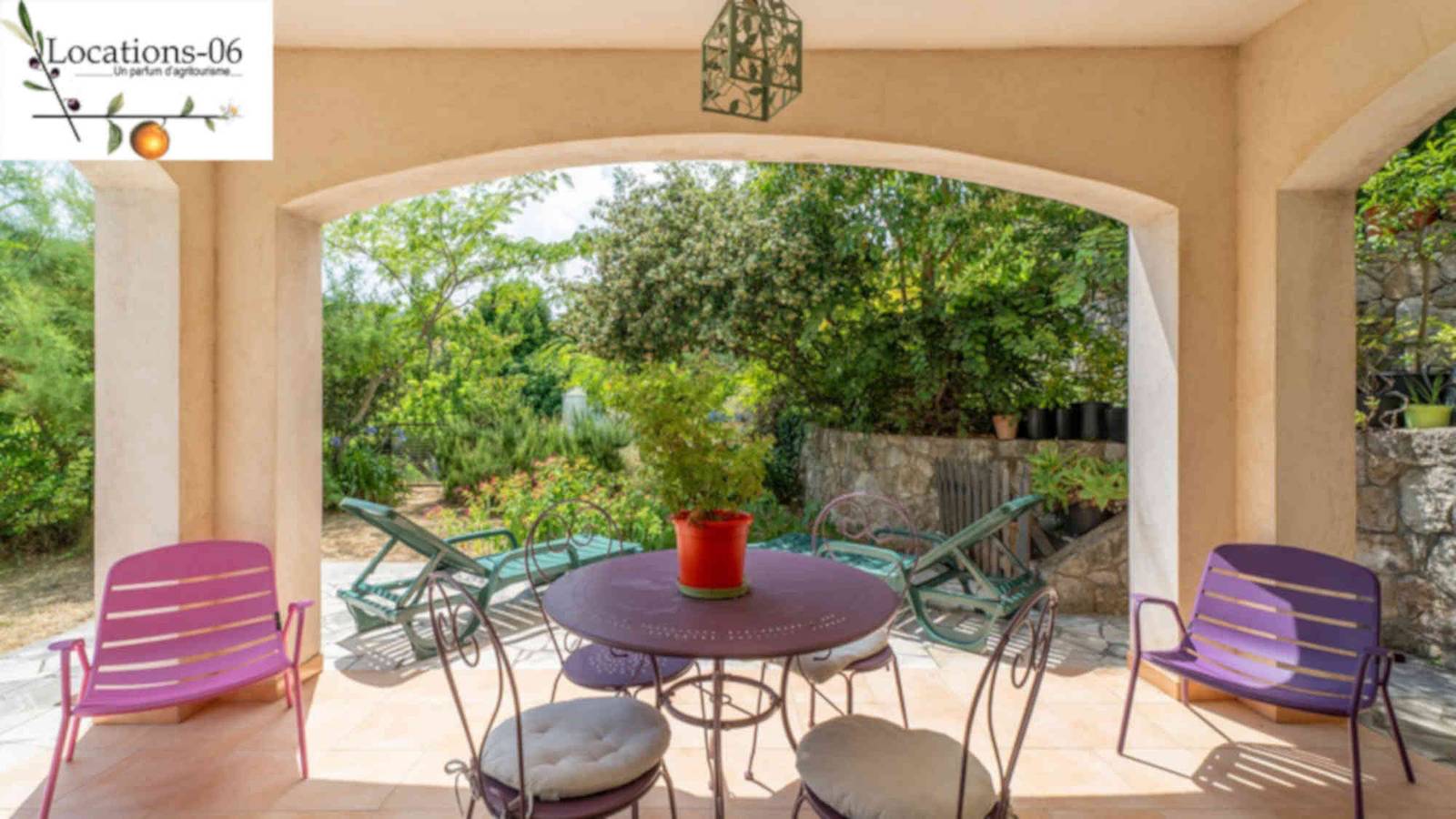 Vermietung rez-de-villa daher möblierter F2 für 1 -4 Personen, 30mn Nizza in Le Bar-sur-Loup, Mittelmeerküste (Frankreich)