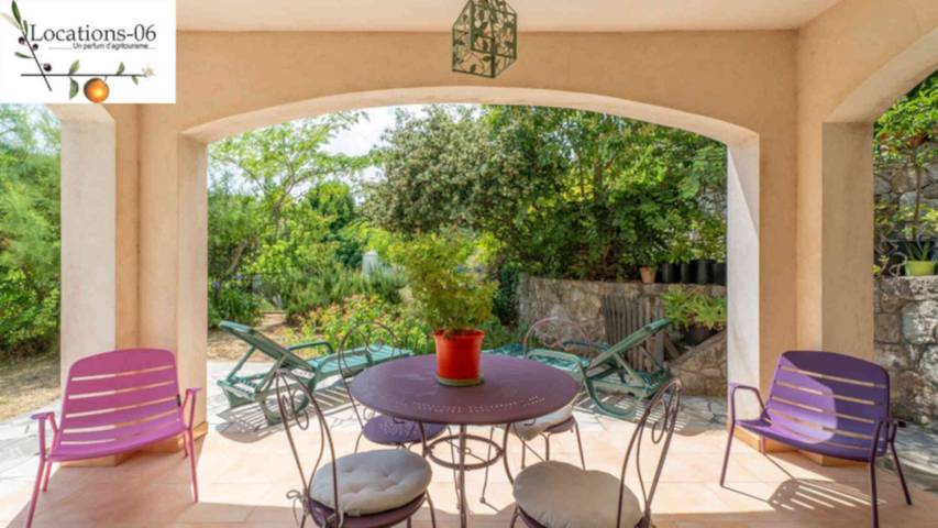 Vermietung rez-de-villa daher möblierter F2 für 1 -4 Personen, 30mn Nizza in Le Bar-sur-Loup, Mittelmeerküste (Frankreich)