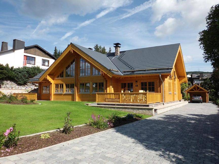 Luxus Blockhaus Willingen - Panoramablick, direkt am Skilift in Willingen, die Mittelgebirge