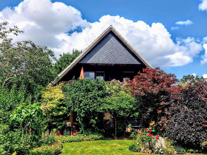 Ferienwohnung für 4 Personen, mit Balkon und Balkon/Terrasse sowie Terrasse und Garten in Loxstedt