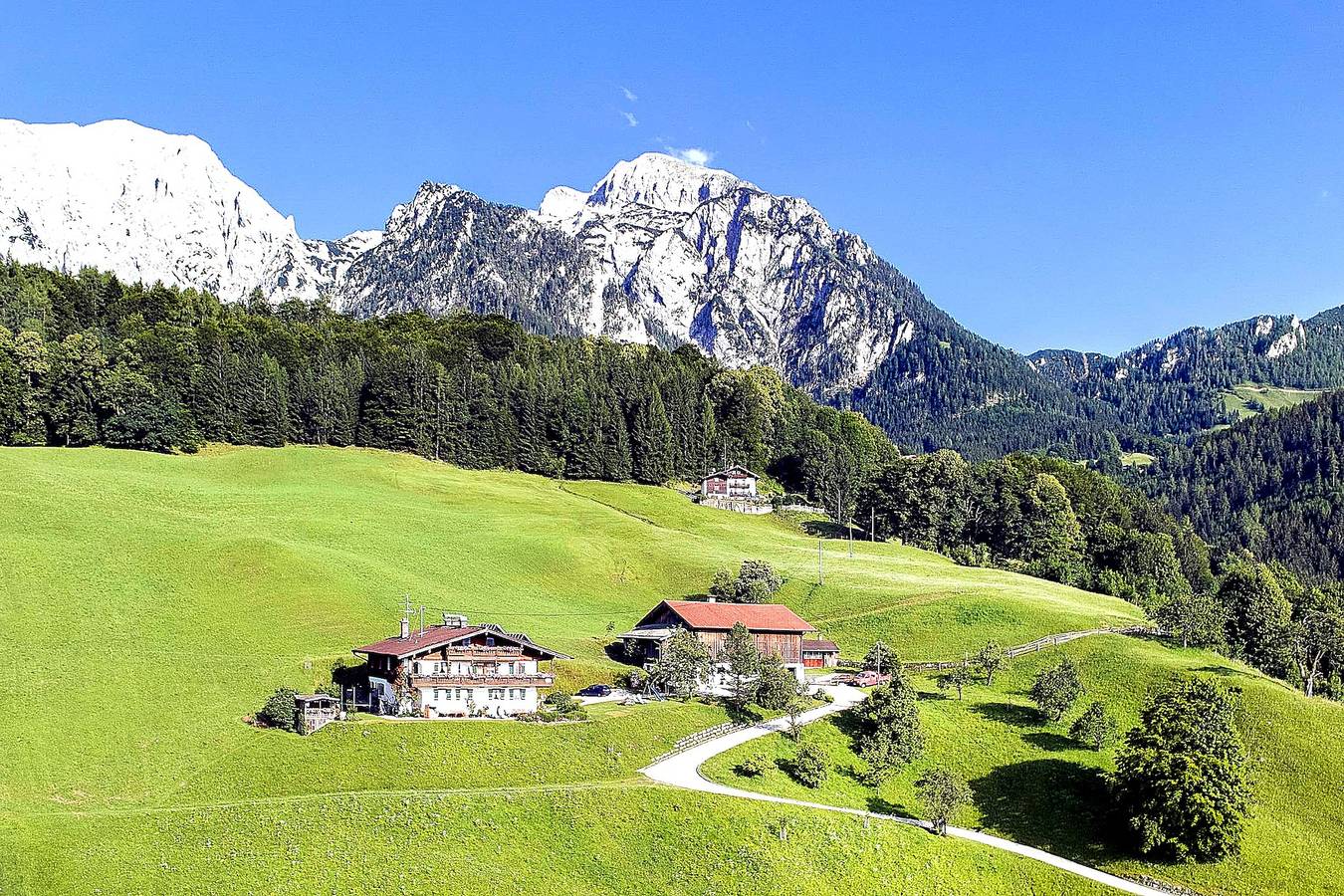 Urlaubshof Kranvogllehen - Ferienwohnung Watzmann mit separaten Schlafzimmer, Wohnküche, Bad mit Dusche/Wc und Balkon in Schönau am Königssee, Berchtesgadener Alpen