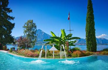 Hôtel pour 3 personnes, avec piscine et jacuzzi ainsi que sauna et jardin à Sigriswil