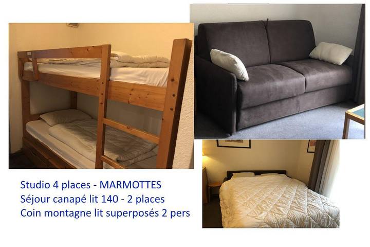 Studio pour 4 personnes, avec balcon - 1