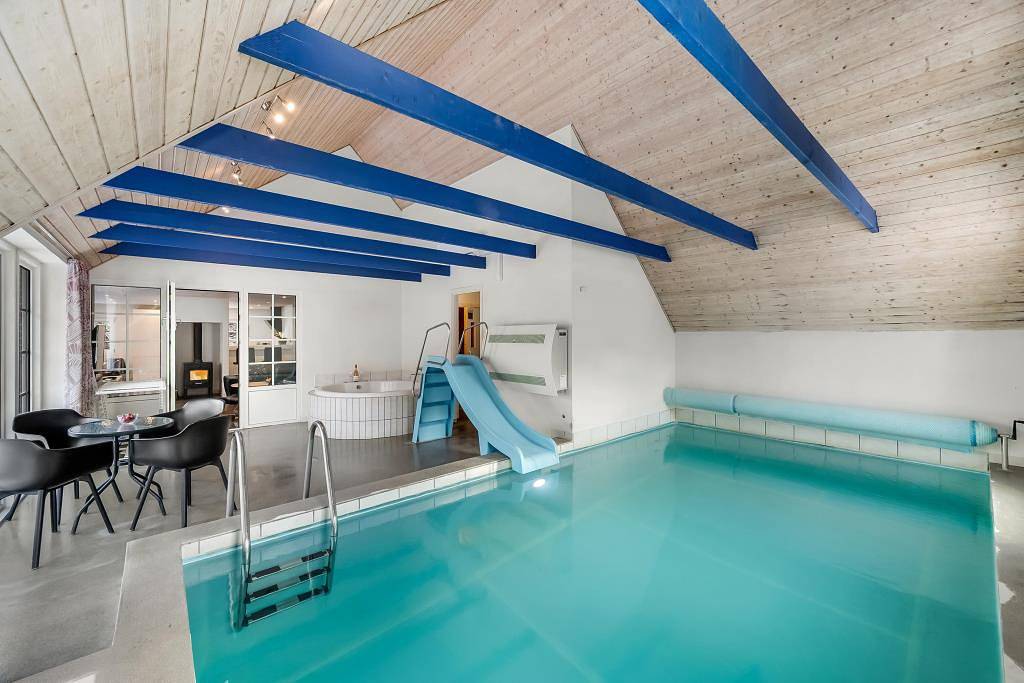 14 person nice pool house on a 5000 square meter large secluded plot in Vester Husby, Husby