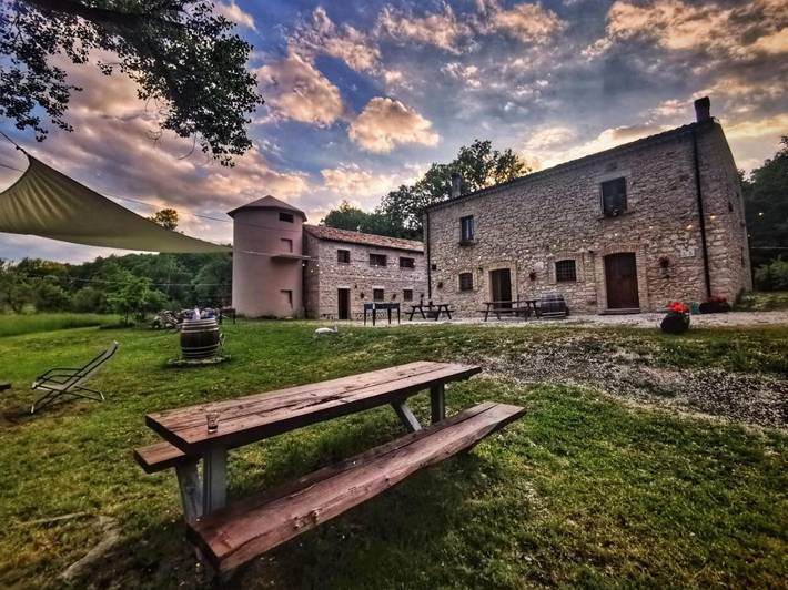 Maison d’hôte pour 15 personnes, avec Jardin à Lama dei Peligni