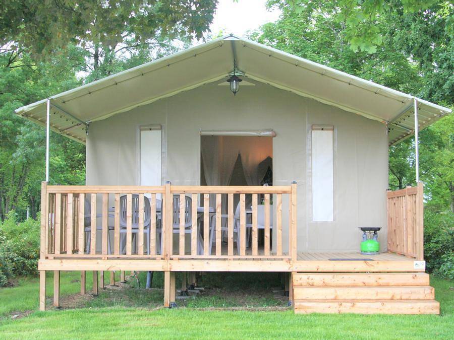 Camping Le Moulin De Bidounet - Tienda 6 personas - Alojamiento moderno con instalaciones sanitarias in Moissac, Tarn y Garona