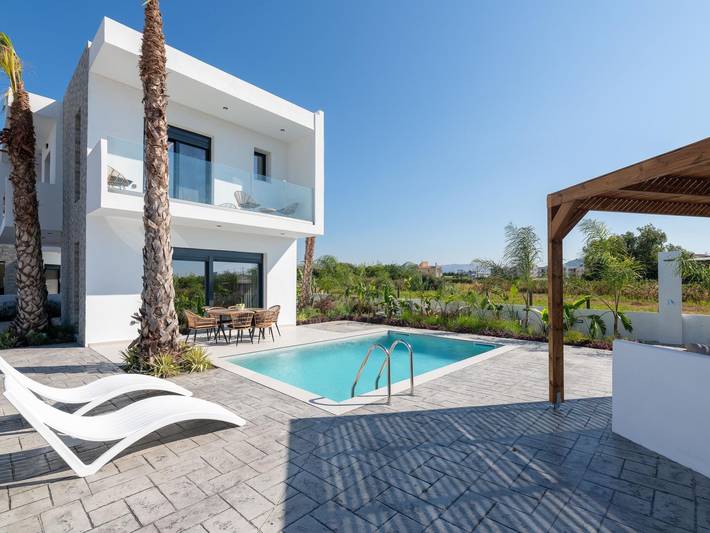 Maison de vacances pour 2 personnes, avec Balcon ainsi que Jardin et Piscine