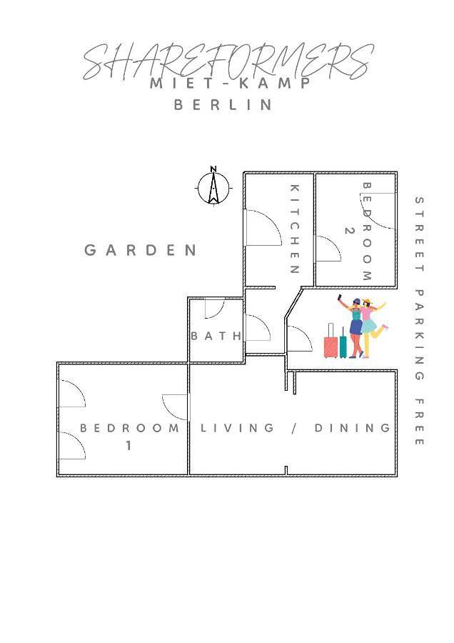 Ganze Wohnung, Two-Bedroom Apartment in Westend Berlin, Berlin