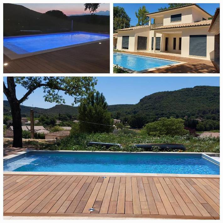 Villa pour 8 personnes, avec Balcon et Terrasse ainsi que Jardin et Piscine