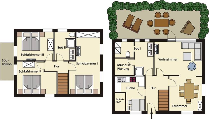 Ferienhaus für 7 Personen, mit Balkon und Terrasse sowie Garten und Sauna in Grömitz - 3
