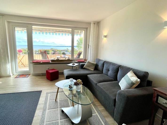 Ferienwohnung für 2 Personen, mit Balkon und Ausblick in der Eckernförder Bucht